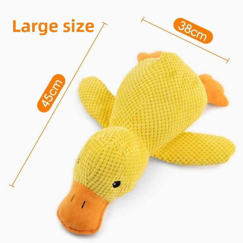 Calming Plush Duck Squeaky Toy for Dogs