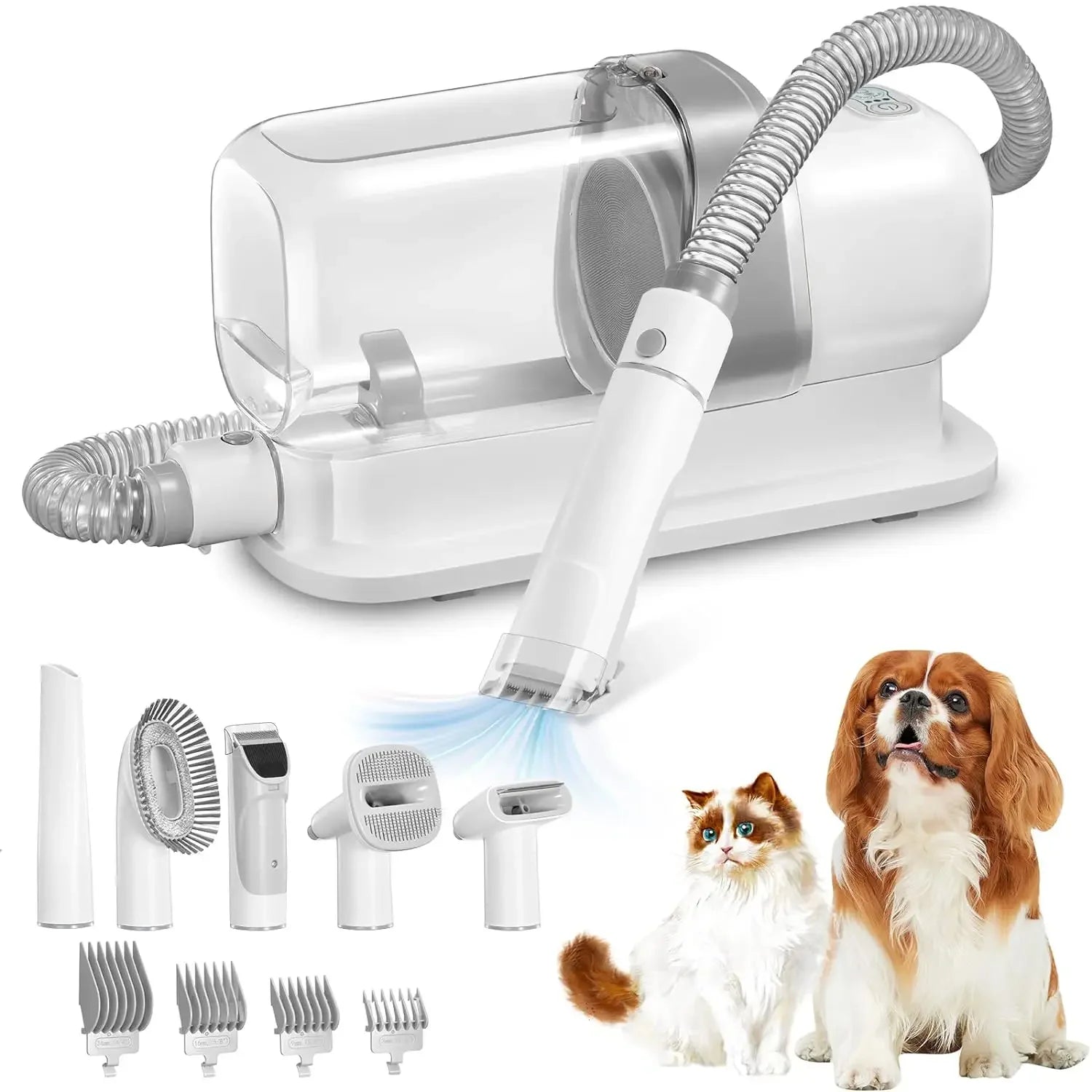 Pet Grooming Vacuum Kit with 2.3L Large Hair Dust Cup