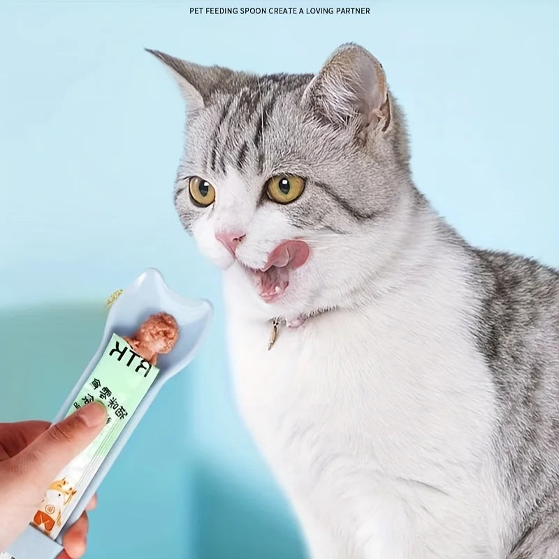 Cat Treat Squeeze Feeder Spoon