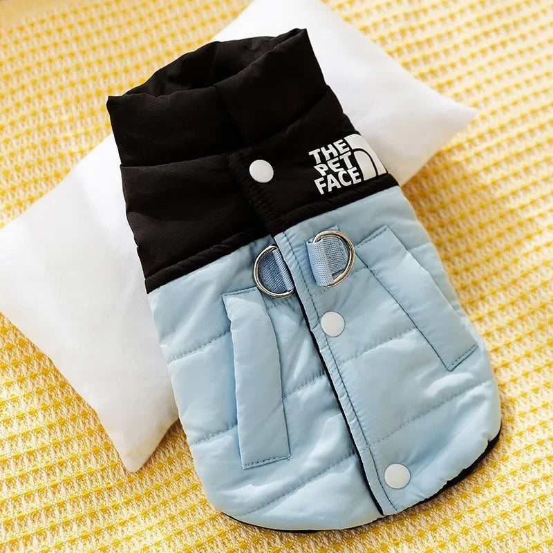 Warm Padded Two-Leg Dog Coat for Small–Medium Dogs