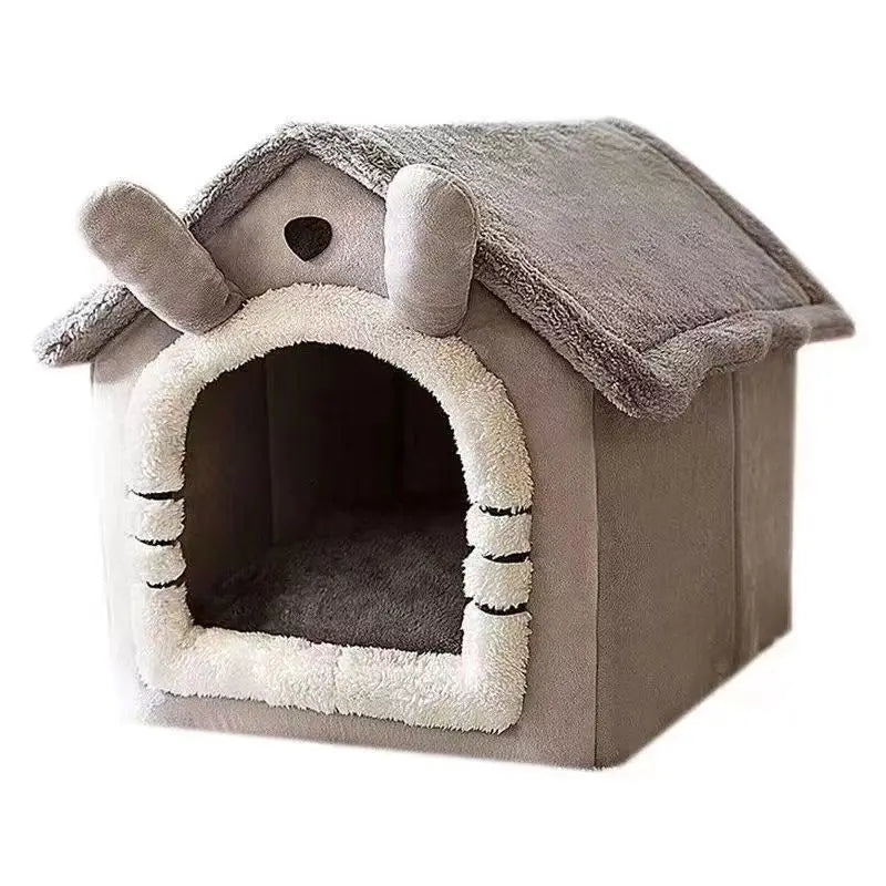 Indoor Warm Pet Bed Tent with Removable Washable Cushion