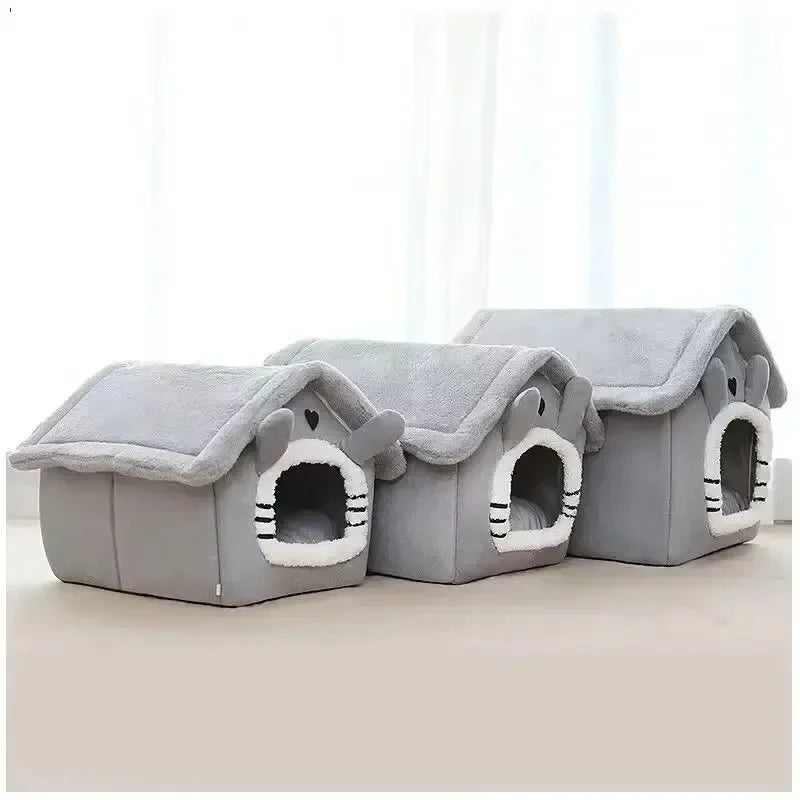 Indoor Warm Pet Bed Tent with Removable Washable Cushion