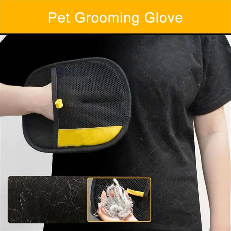 Double-Sided Pet Hair Removal Grooming Gloves