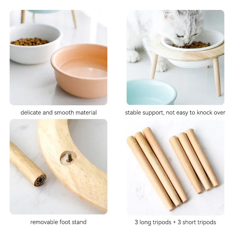 Elevated Ceramic Pet Feeding Bowls