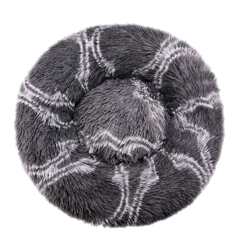 Round Plush Pet Bed (40–90cm) for Medium–Large Dogs & Cats