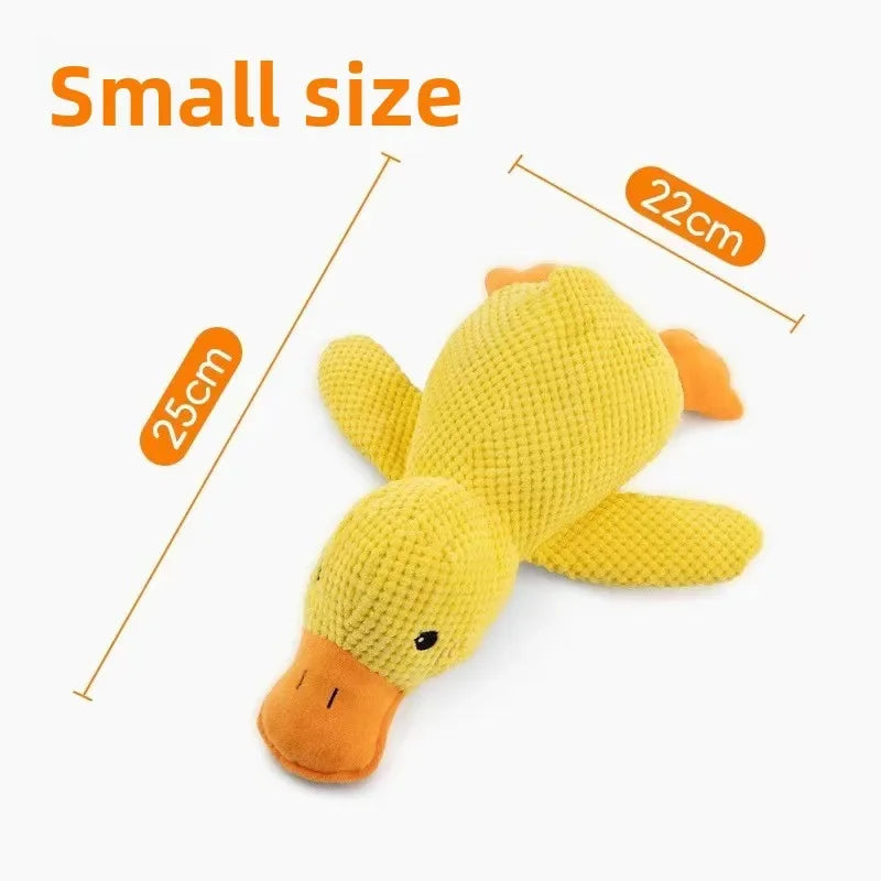 Calming Plush Duck Squeaky Toy for Dogs