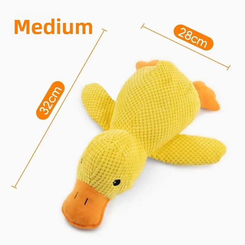 Calming Plush Duck Squeaky Toy for Dogs