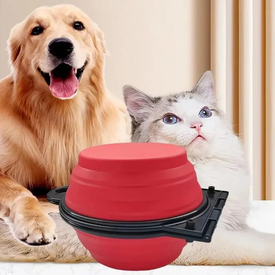 2-in-1 Foldable Dual Pet Bowl for Travel & Outdoor Use