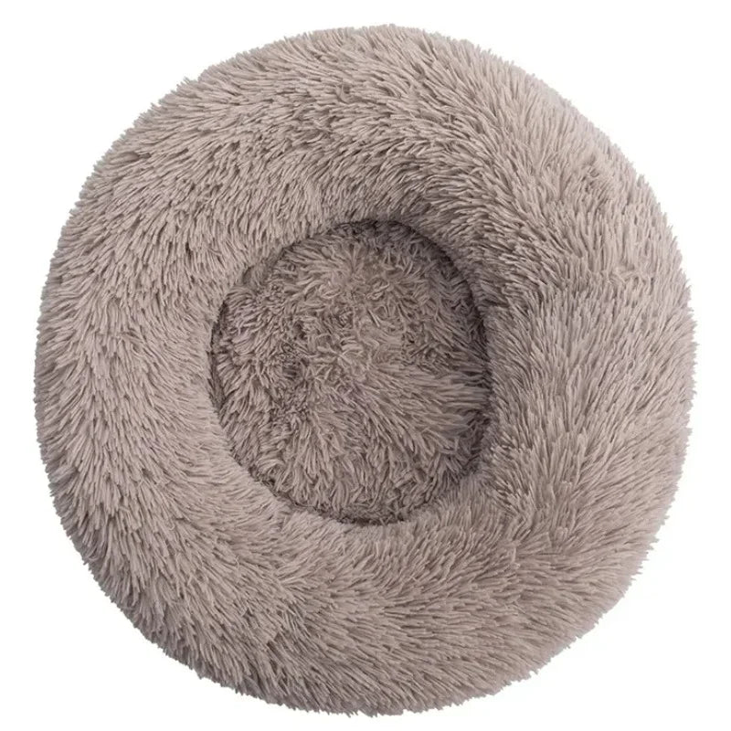 Round Plush Pet Bed (40–90cm) for Medium–Large Dogs & Cats