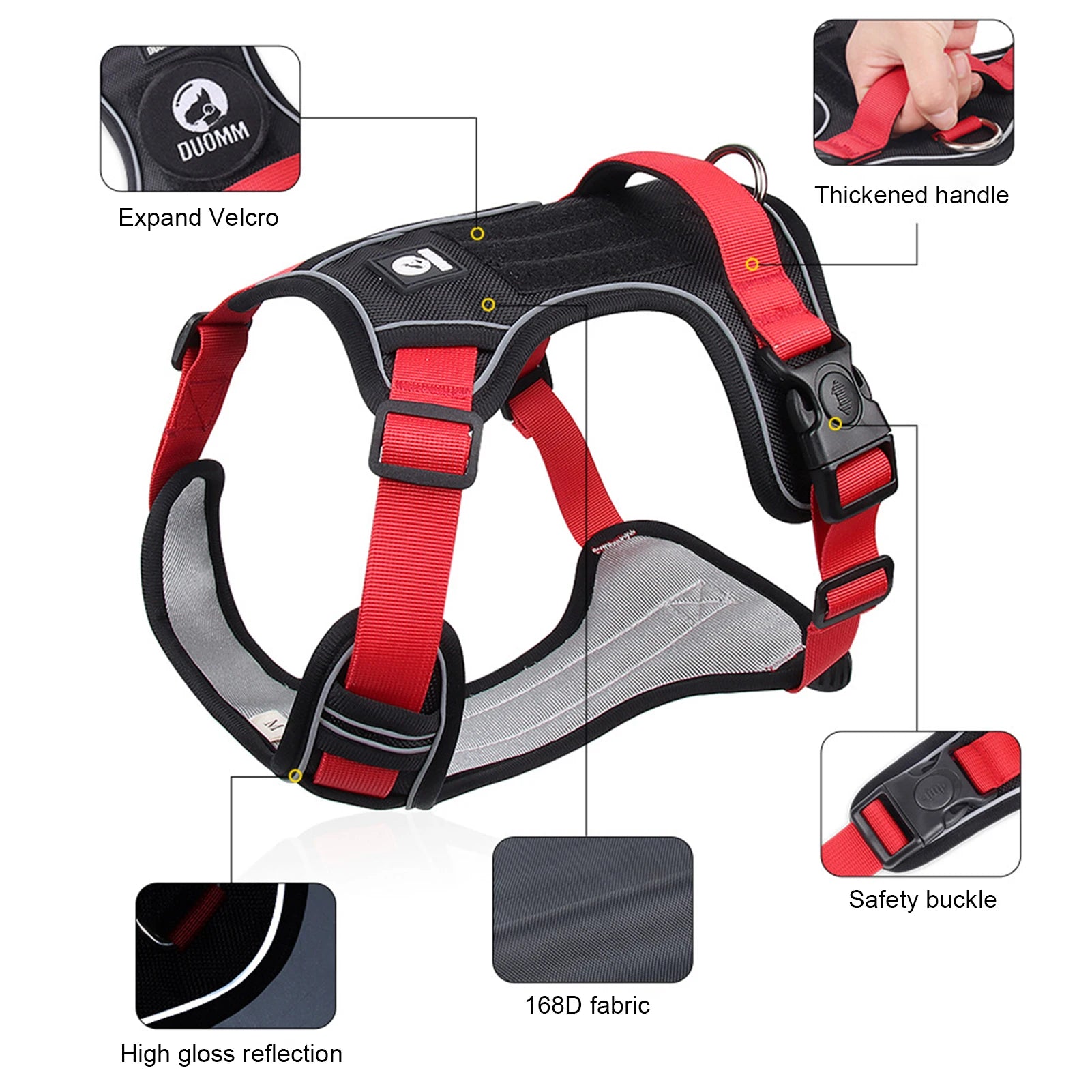 Reflective, Waterproof Tactical Dog Harness (Medium–Large Dogs)