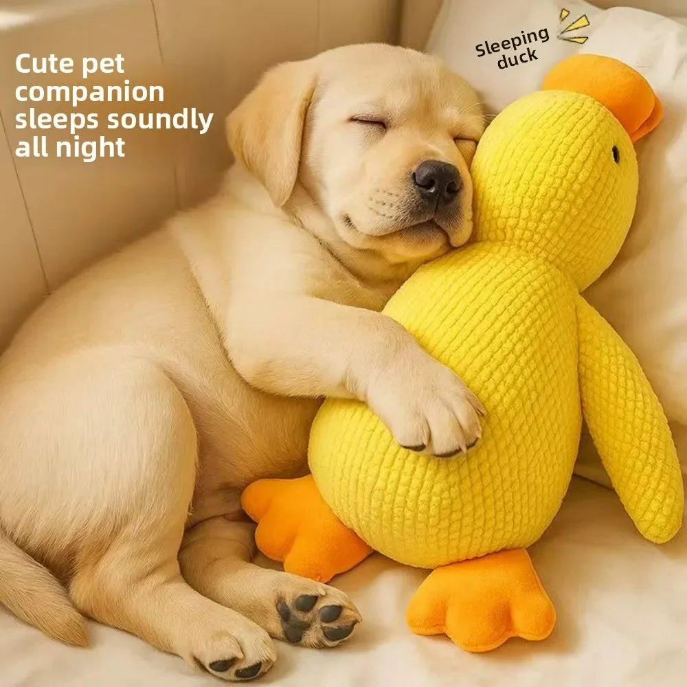 Calming Plush Duck Squeaky Toy for Dogs